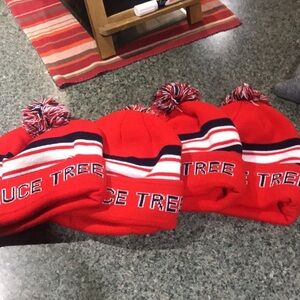 Spruce Tree knit caps - lot of 4 hats